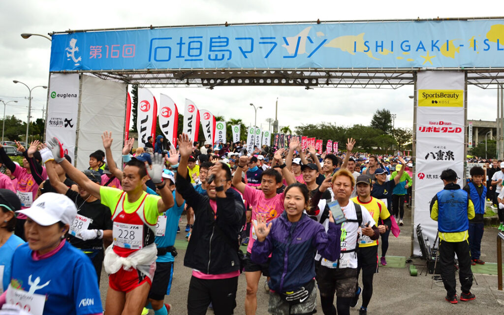 2月の石垣島市街地で開催されるマラソン大会
