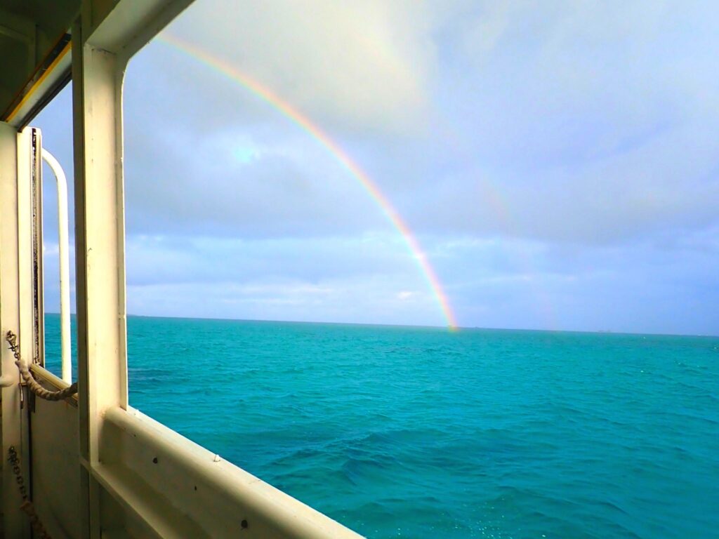 石垣島の夏の海と白い砂浜